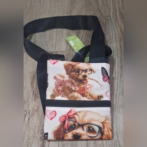 NWT 84 Hoods Cute Dog Print Large Waterproof Tote Bag